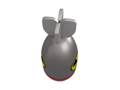 Nuclear Bomb v1 005 Low-poly 3D model
