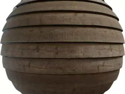 Raised Slatted Deck Boards PBR Texture Texture