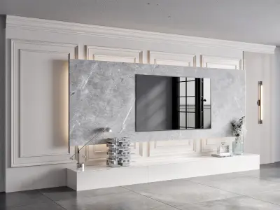 TV WALL NO34 A 3D model