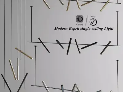 Modern Esprit single ceiling Light 3D model