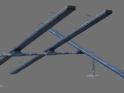 Seesaw 1B Low-poly 3D model