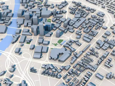 Rochester City in New York State USA 3D model