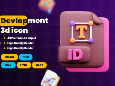 Design and Development 3d Illustration  Icon Pack 3D model