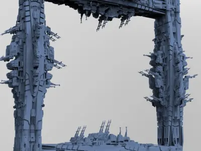 Hell Raiser Cube Space station Huge  3D model