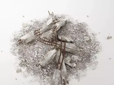 Construction waste 01 Low-poly 3D model