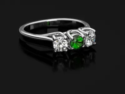 Jewelry 3D Rendering Scene Setup for Cinema 4D with V-Ray 3D model