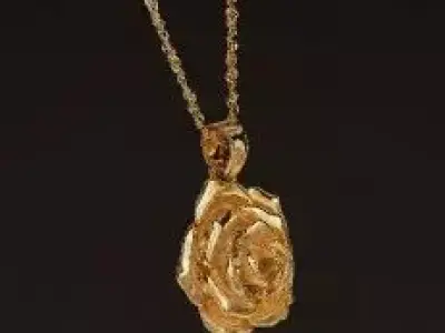 Rose Eternity Pendant 3D print model
