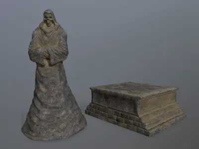 statue 2 Low-poly 3D model