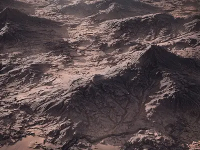 cinematic rocky terrain 4k 3D model