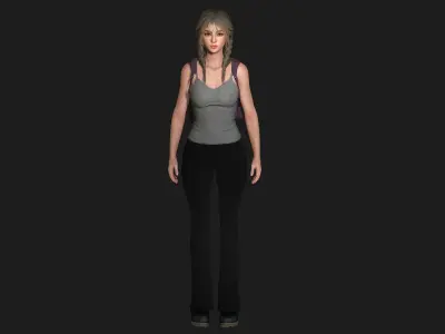 AAA 3D REALISTIC CHARACTER - BEAUTIFUL YOUNG GIRL MADISON 01 Low-poly 3D model