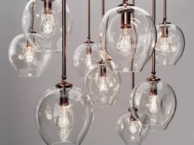 Branching bubble 1 lamp 3D model