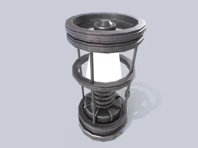 Sci fi lamp Low-poly 3D model