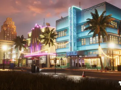 Miami Vice City Low-poly 3D model