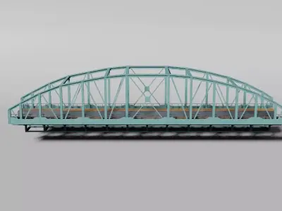 Arched railway bridge 3D model
