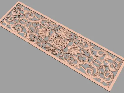 European furniture 3D relief models for CNC wood engraving E201 3D model