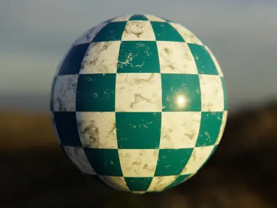 Procedural Checkered Marble Shader - Realistic Texture Texture