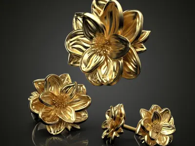 Lotus Flower Set 3D print model