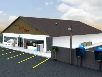 Desert Convenience Store 3D model