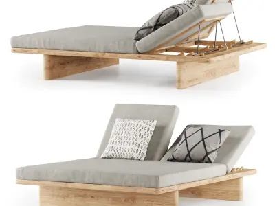 Kettal Mesh Tumbona doble 3D model