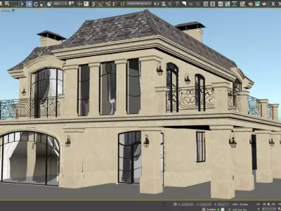 Home and House Low-poly 3D model