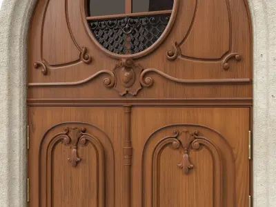 Entrance classic door 38 3D model