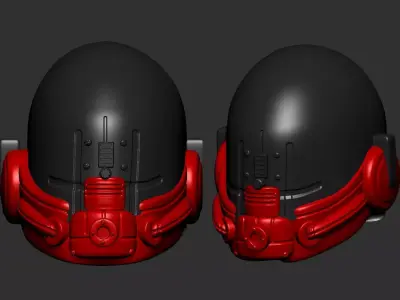 helmet high poly sculpt 3d printable ver 7 3D model 3D model 148