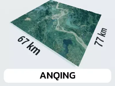 Anqing China City Landscape 3D Model 3D model