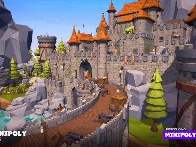Minipoly Series - Mythic Castle  Low-poly 3D model