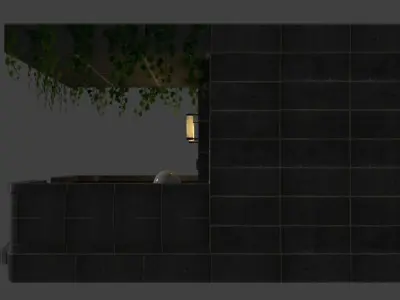 Modern House Entrance with Nature  3D model