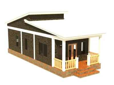 Modern House Low-poly 3D model
