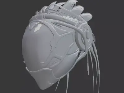 Sci Fi Combat Helmet 3D Printable  3D print model