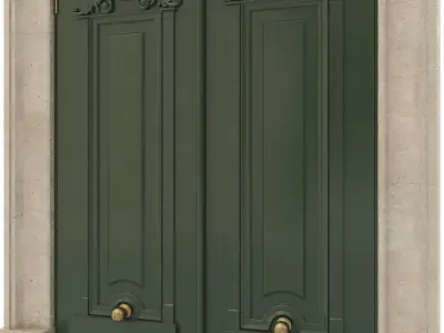 Entrance classic door 28 3D model