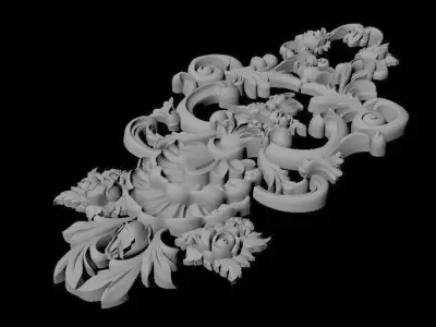 dekor gold ornament 3D model