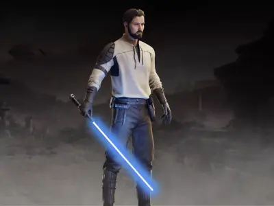 Kyle Katarn Low-poly 3D model
