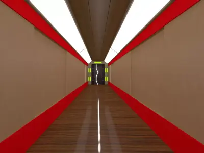 Sci Fi Corridor  Low-poly 3D model