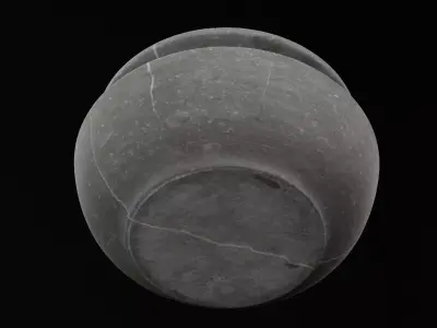 Stone Food Pot Low-poly 3D model
