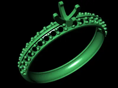 Women Ring 77 simple solitaire diamond engagement women ring 3D print model