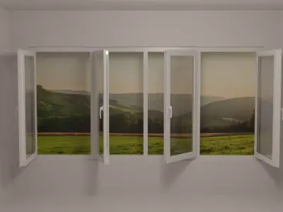 Plastic windows collection of 6 pieces 3D model