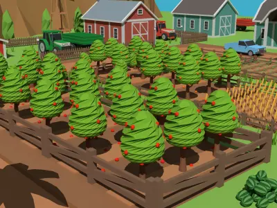 SimplePoly Farm - Low Poly Assets Low-poly 3D model