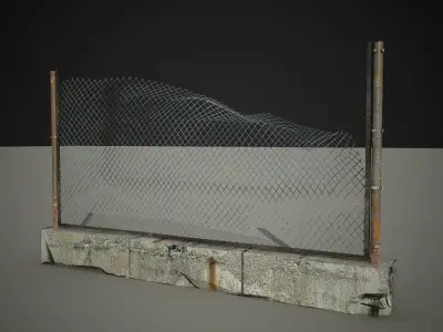 old fence exterior  3D model