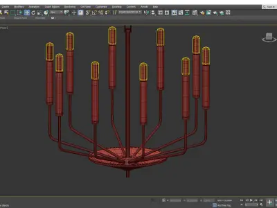 Gideon Chandelier Low-poly 3D model