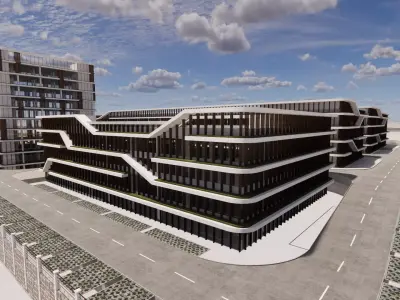Modern City Block -A12 3D model