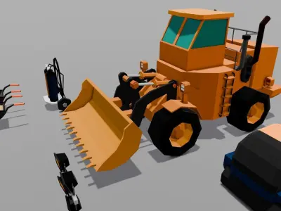 Construction Asset Pack 3D Model Low-poly 3D model