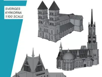 Sveriges Kyrkorna Architecture Terrain 3D print model