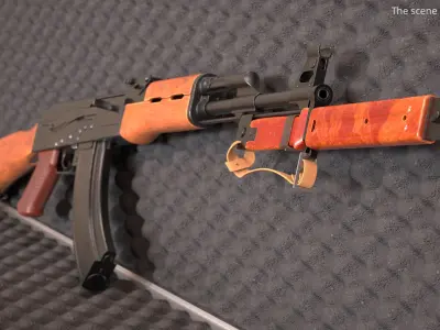  Kalashnikov AKM Battle Rifle with Bayonet 