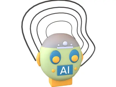 AI Hallucination Icon V1 003 Low-poly 3D model
