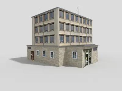 Office Building Low-poly 3D model