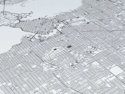 Vancouver Road Network and Streets 3D model