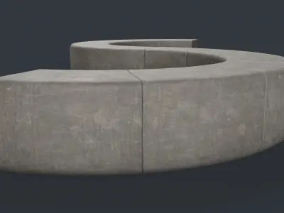 Modern Outdoor Bench 93 PBR Game Ready Low-poly 3D model