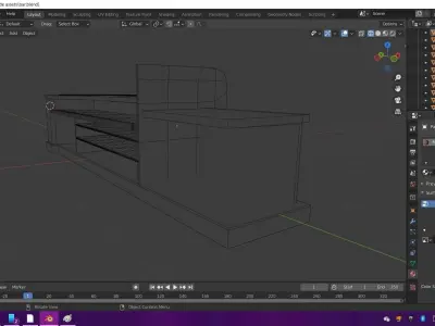 Custom Bar Low-poly 3D model
